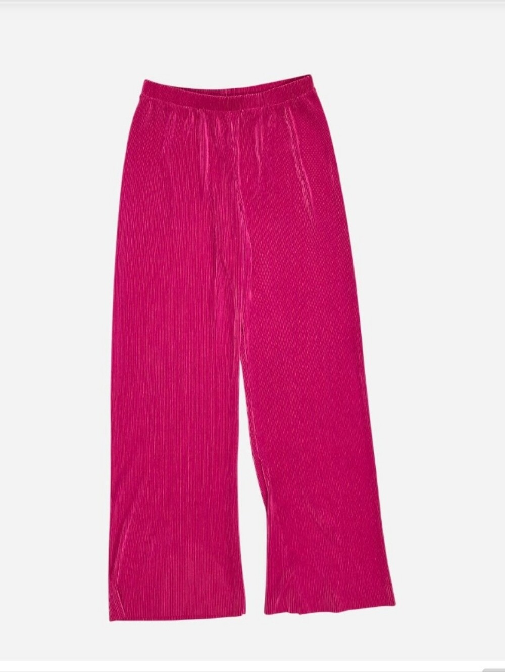 RO&DE Bright Fuchsia Pleated Wide-Leg Pants